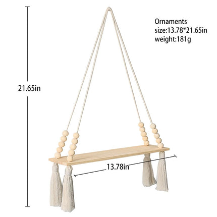 APRIL HOME Floating Shelves for Wall, Wooden Shelves Set of 2 Rustic, Wall Decor, Storage Shelf for Living-Room, Bathroom, Kitchen, Apartment,Display Shelving for Hanging Plants