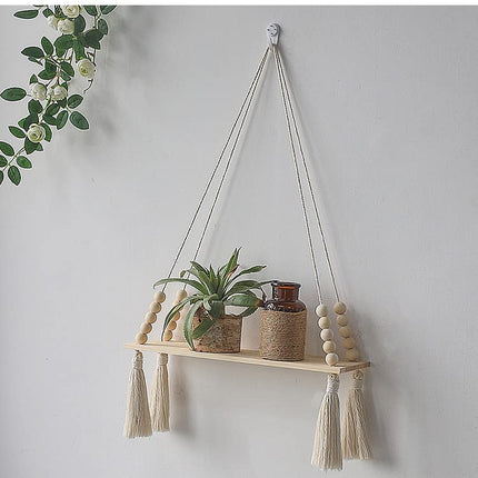 APRIL HOME Floating Shelves for Wall, Wooden Shelves Set of 2 Rustic, Wall Decor, Storage Shelf for Living-Room, Bathroom, Kitchen, Apartment,Display Shelving for Hanging Plants