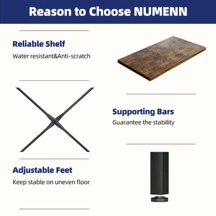 NUMENN Triple Column 5 Tier Bookshelf, Bookcase with 14 Open Display Shelves, Adjustable Rustic Industrial Style Book Shelves, Modern Bookshelves for Bedroom, Living Room and Home Office, Vintage