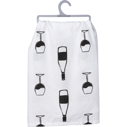 Primitives by Kathy True Friends Don't Care If Your House is Dirty They Care If You Have Wine Decorative Kitchen Towel