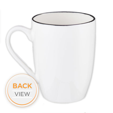 Christian Art Gifts Microwave & Dishwasher Safe Encouraging Ceramic Coffee & Tea Mug for Women & Men: It is Well With My Soul Inspirational Non-toxic Novelty Heart Beverage Cup, White & Black, 12 oz.