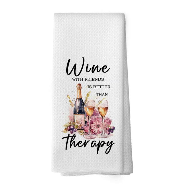 XPH Wine Lovers Kitchen Dish Towels, Friendship Bartender Gifts for Friends Sister Women, Champagne Cocktail Themed Hand Towels Kitchen Bathroom Bar Home Tea Towels Decorations, 16x24inch
