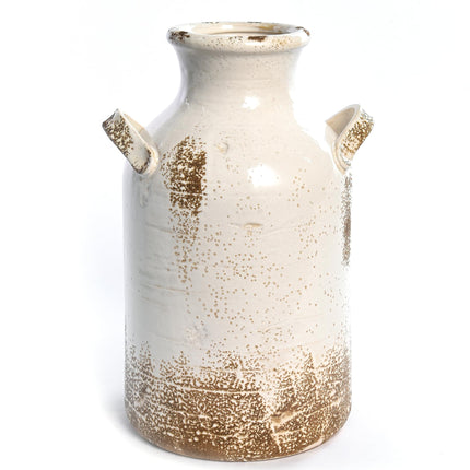 Quoowiit Ceramic Rustic Farmhouse Vase, 14 Inch Distressed Decorative Flower Vase for Home Decor, Large White Vase for Living Room Bedroom Kitchen Office Decor Centerpiece Table Decorations