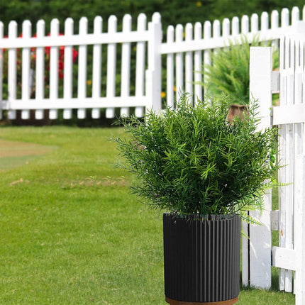 Toprooms 12 Bundles Outdoor Faux Plants Greenery Artificial Flowers Fake Boxwood Shrubs UV Resistant Plastic Plant for Farmhouse Garden Porch Patio Indoor Wedding Decoration(1#Outdoor Greenery)