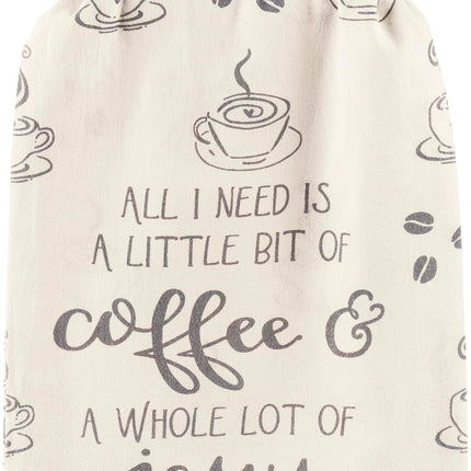 Primitives by Kathy Decorative Kitchen Towel - Coffee & Jesus
