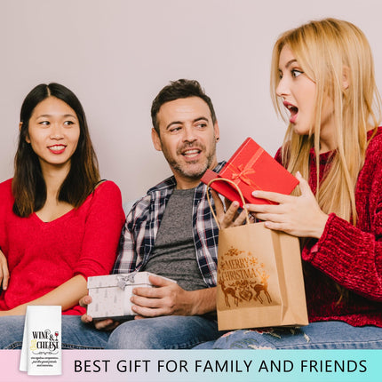 CIOJUNE Wine Kitchen Towels, Wine Gifts for Lovers Women, Bar Towels for Home Bar Kitchen, 16x24 Inch