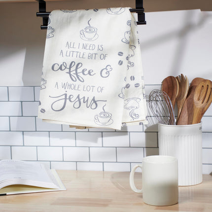Primitives by Kathy Decorative Kitchen Towel - Coffee & Jesus
