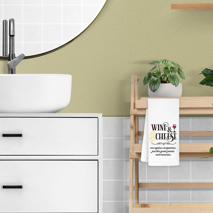 CIOJUNE Wine Kitchen Towels, Wine Gifts for Lovers Women, Bar Towels for Home Bar Kitchen, 16x24 Inch