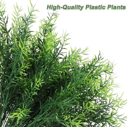 Toprooms 12 Bundles Outdoor Faux Plants Greenery Artificial Flowers Fake Boxwood Shrubs UV Resistant Plastic Plant for Farmhouse Garden Porch Patio Indoor Wedding Decoration(1#Outdoor Greenery)