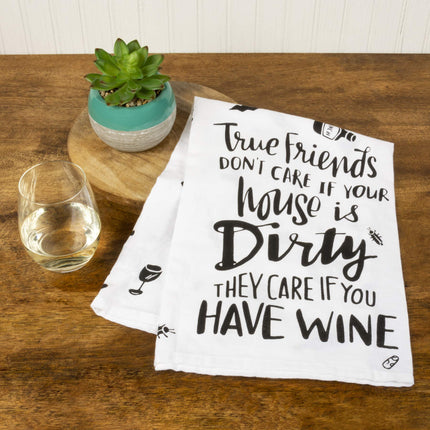 Primitives by Kathy 33209 LOL Made You Smile Dish Towel, 28" x 28", True Friends