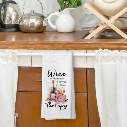 XPH Wine Lovers Kitchen Dish Towels, Friendship Bartender Gifts for Friends Sister Women, Champagne Cocktail Themed Hand Towels Kitchen Bathroom Bar Home Tea Towels Decorations, 16x24inch