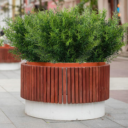 Toprooms 12 Bundles Outdoor Faux Plants Greenery Artificial Flowers Fake Boxwood Shrubs UV Resistant Plastic Plant for Farmhouse Garden Porch Patio Indoor Wedding Decoration(1#Outdoor Greenery)