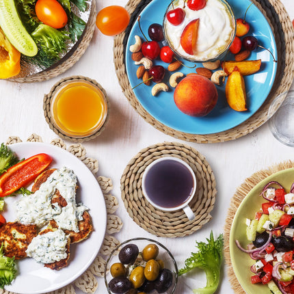 KEDEMAS Boho Wall Basket Decor, 9 Pack Hanging Woven Wall Basket Set, Seagrass Rattan Wicker Boho Wall Art, Eco-Friendly Round Wall Art for Farmhouse Living Rooms Bedrooms Display Classroom Decor