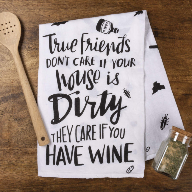 Primitives by Kathy 33209 LOL Made You Smile Dish Towel, 28" x 28", True Friends