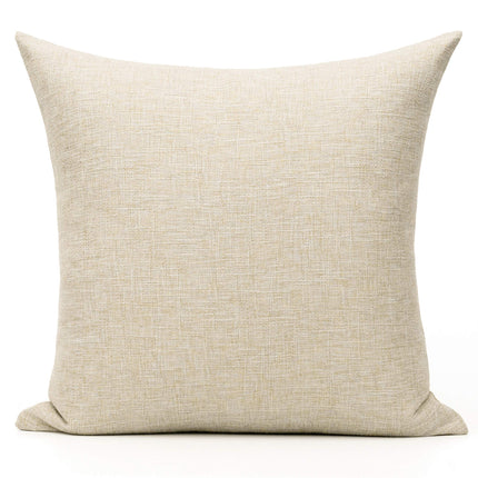 All Smiles Beige Linen Throw Pillow Covers 16x16 Set of 2 Neutral Khaki Decorative Farmhouse Décor Burlap Cushion Cases Home Natural Decorations Indoor Outdoor for Bed Sofa Couch Patio